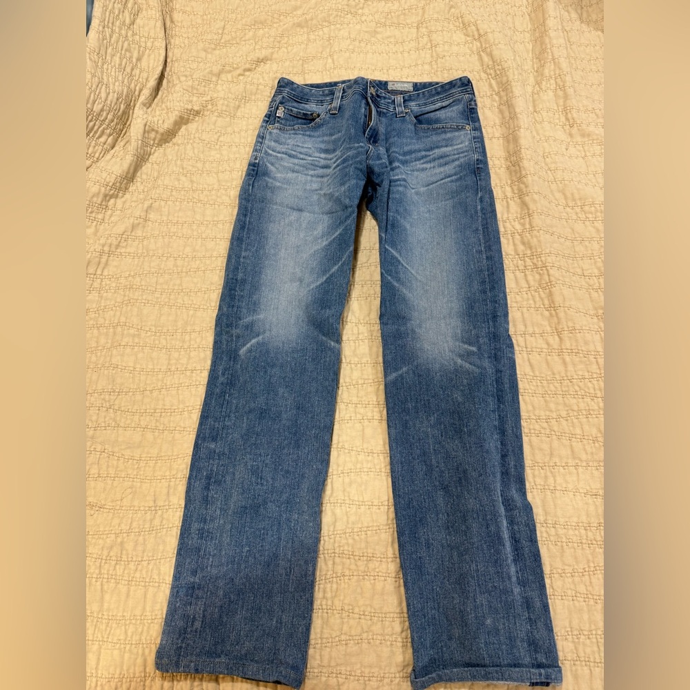 Ag Adriano Goldschmied Men's Medium Blue Straight Jeans